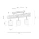 Prisadený luster FORESTA 3xE27/25W/230V borovica – FSC certifikované