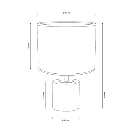 Stolná lampa KRETA 1xE27/25W/230V dub/béžová – FSC certifikované