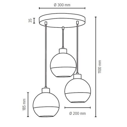 Náhradné sklo LINEA pr. 20 cm