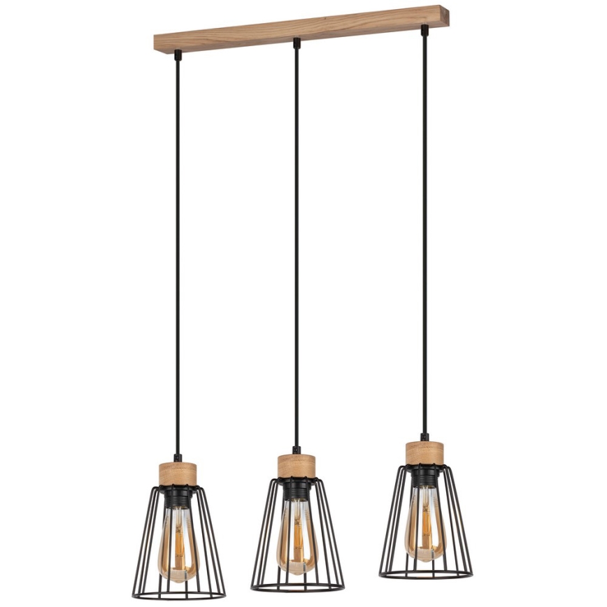 Spot-Light - Luster na lanku ORAZIO 3xE27/60W/230V dub