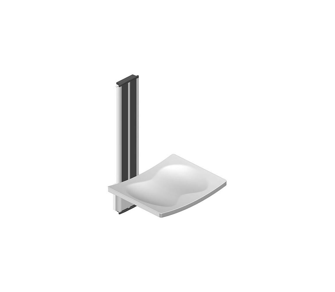 BEMETA Sprchové sedadlo 42,3x67,5 cm strieborné/biele 355125177