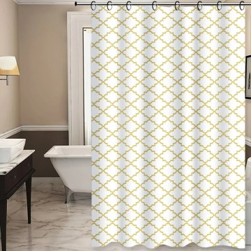 Sprchový záves TORO EASY 178x199 cm biela/žltá