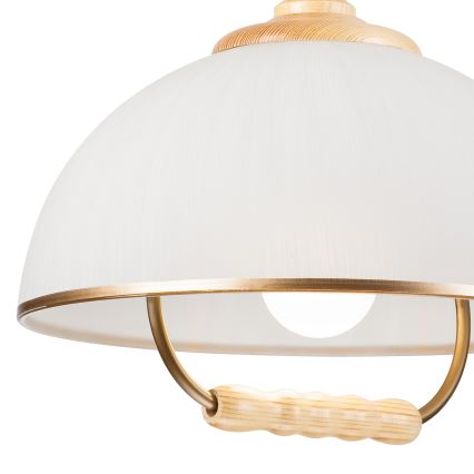 Sťahovací luster RAMONA 1xE27/60W/230V béžová/svetlohnedá/borovica