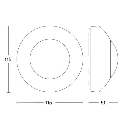 STEINEL 006556 - Vonkajší senzor pohybu IS2360 ECO IP54