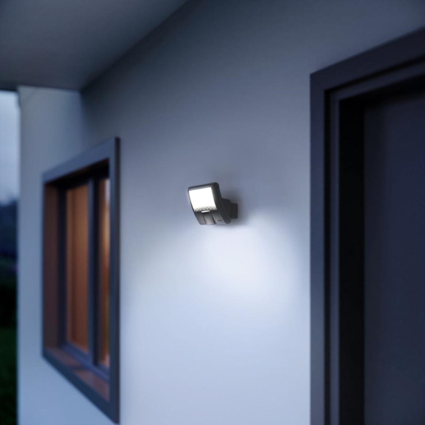 Steinel 012076 - Vonkajšie nástenné svietidlo s čidlom XLED curved LED/10,5W/230V