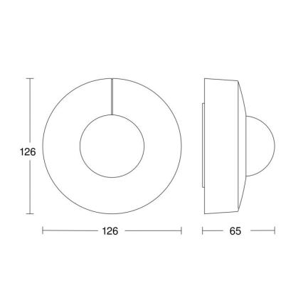 STEINEL 033446 - Vonkajší senzor pohybu IS 3360 COM1 biela IP54