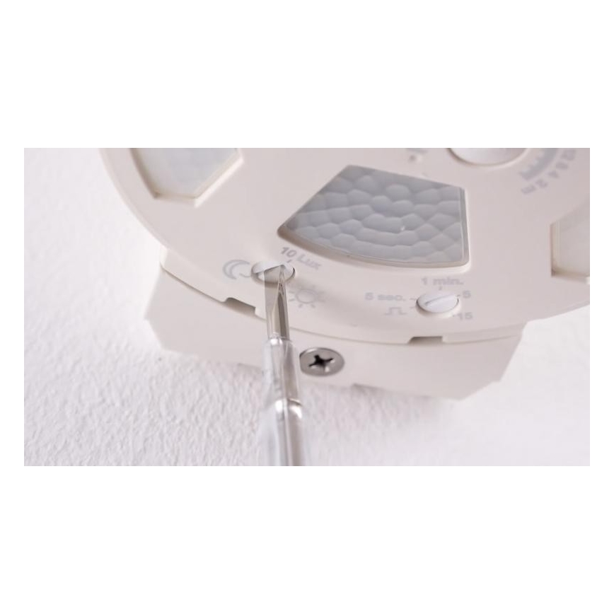 STEINEL 034955 - Vonkajší senzor pohybu SenslQ S biely IP54 + diaľkové ovládanie
