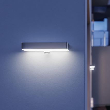 Steinel 052652 - LED Solárne svietidlo so senzorom XSolar SOL-O LED/1,5W 2x2000mAh IP44 strieborná