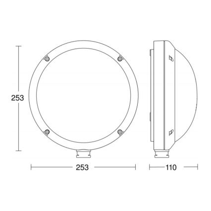 STEINEL 053079 - LED Vonkajšie nástenné svietidlo so senzorom L330 LED/9W/230V 3000K IP44