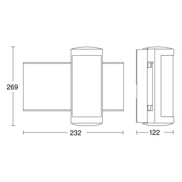 STEINEL 053949 - LED Vonkajšie nástenné svietidlo so senzorom L665 LED/10W/230V IP44