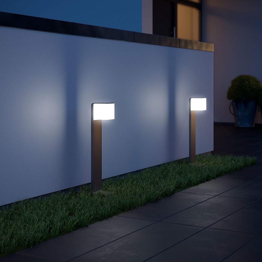 Steinel 055479 - LED Stmievateľná vonkajšia lampa so senzorom CUBO LED/9,5W/230V IP44 antracit
