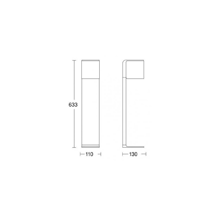 Steinel 055479 - LED Stmievateľná vonkajšia lampa so senzorom CUBO LED/9,5W/230V IP44 antracit