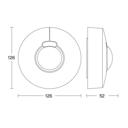 Steinel 057329 - Senzor pohybu HF 3360 DALI-2 IP54 okrúhly biela