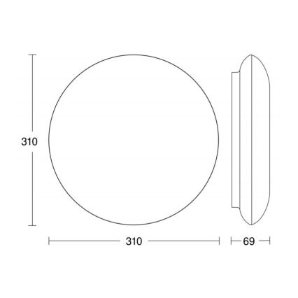 STEINEL 057596 - LED Vonkajšie stropné svietidlo so senzorom QUATTRO LED/14W/230V IP54 3000K