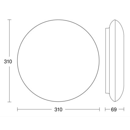 STEINEL 057596 - LED Vonkajšie stropné svietidlo so senzorom QUATTRO LED/14W/230V IP54 3000K