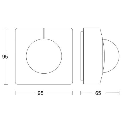 Steinel 058135 - Senzor pohybu IS 3180 V3 KNX IP54 hranatý biela