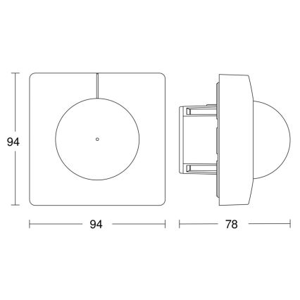 Steinel 058142 - Senzor pohybu IS 3180 V3 KNX hranatý biela