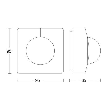 Steinel 058258 - Senzor pohybu IS 345 V3 KNX IP54 hranatý biela