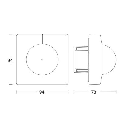 Steinel 058265 - Senzor pohybu IS 345 V3 KNX hranatý biela