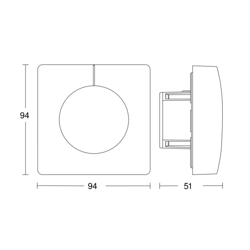Steinel 058326 - Svetelný senzor Dual V3 KNX hranatý biela