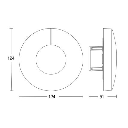 Steinel 058340 - Svetelný senzor Dual V3 KNX okrúhly biela