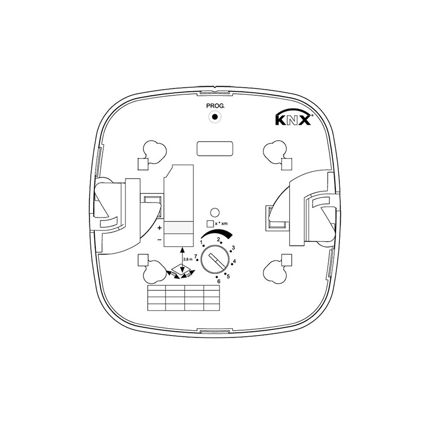 Steinel 058487 - Prezenčný hlásič IR Quattro 8m V3 KNX biela