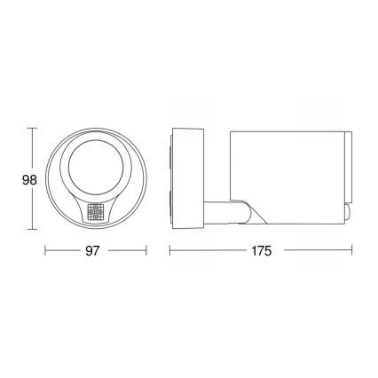 STEINEL 058630 - LED Vonkajšie nástenné svietidlo so senzorom SPOT ONE 1xGU10/7W/230V IP44