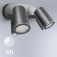 STEINEL 058654 - LED Vonkajšie nástenné svietidlo so senzorom SPOT DUO 2xGU10/7,5W/230V IP44