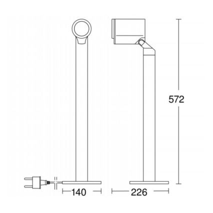 STEINEL 058661 - LED Vonkajšia lampa so senzorom SPOT WAY 1xGU10/7W/230V IP44