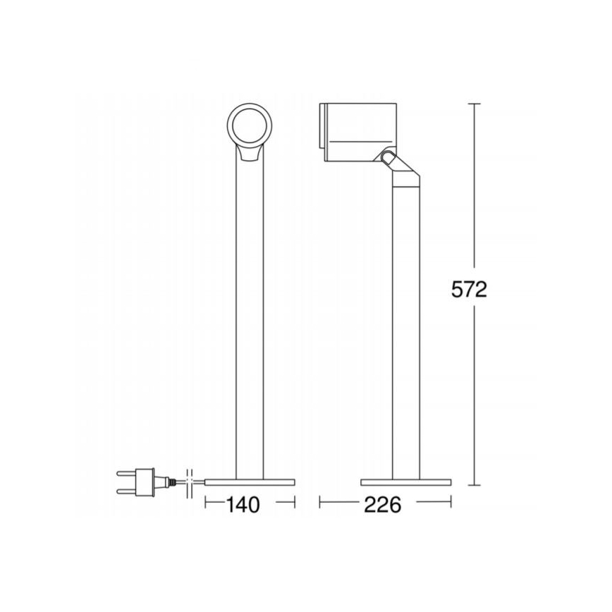 STEINEL 058661 - LED Vonkajšia lampa so senzorom SPOT WAY 1xGU10/7W/230V IP44