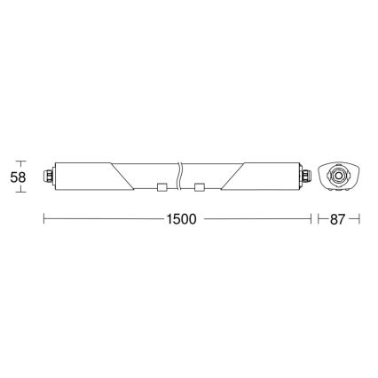 Steinel 058715 - LED Technické núdzové svietidlo so senzorom RS PRO 5150 SC EM LED/42W/230V IP66 4000K