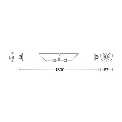 Steinel 058722 - LED Stmievateľné technické svítidlo RS PRO 5150 C LED/42W/230V IP65