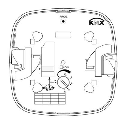 Steinel 059477 - Prezenčný hlásič Dual HF KNX biela