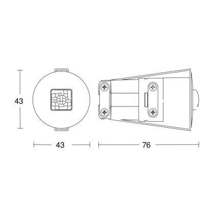 Steinel 064129 - Prezenčný hlásič IR Quattro MICRO 6m KNX IP65 biela