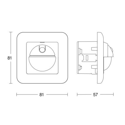 Steinel 065003 - Senzor pohybu IR 2180 UP ECO 230V biela