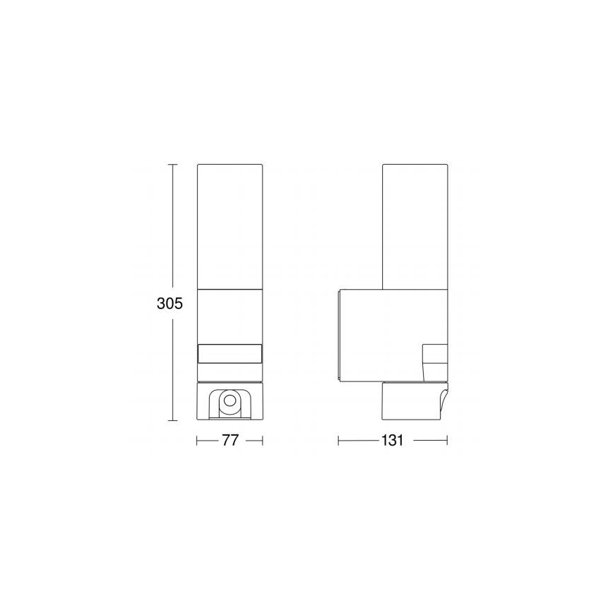Steinel 065829 - LED Vonkajšie svietidlo so senzorom a kamerou L 620 LED/13,5W/230V IP44