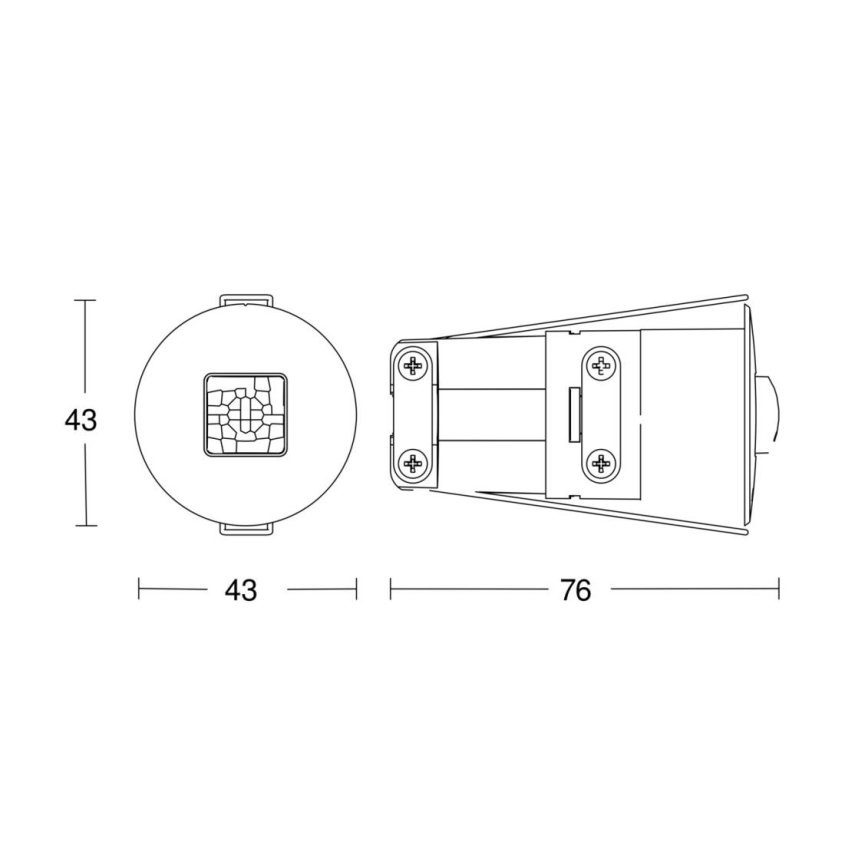 Steinel 068639 - Prezenčný hlásič IR Quattro MICRO 6m COM1 IP65 čierna