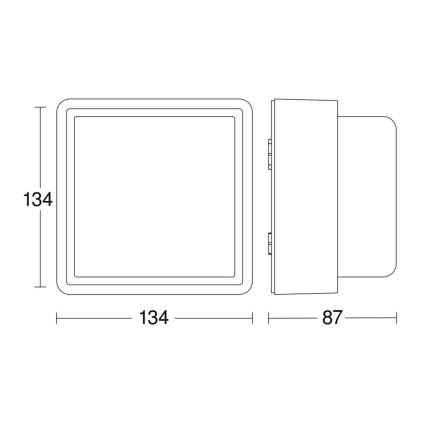 Steinel 078645- LED Nástenné svietidlo so senzorom L 845 SC 9W/230V 3000K IP44 antracit