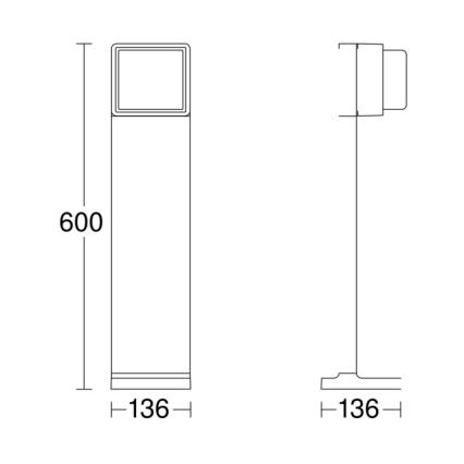 Steinel 078652 - LED Stmievateľná vonkajšia lampa GL 85 C 600 LED/9W/230V 3000K IP44