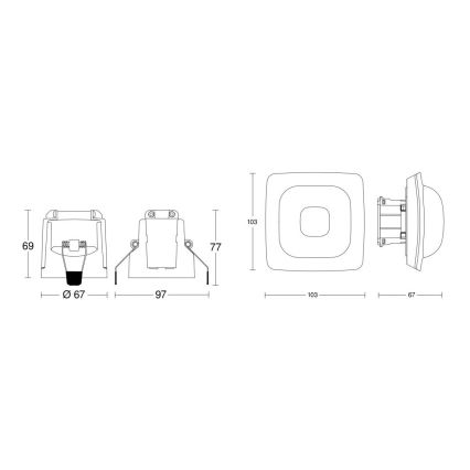 Steinel 079406 - Prezenčný hlásič IR Quattro HD-2 24m COM1 biela