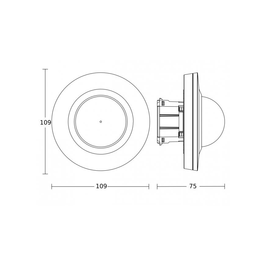Steinel 087852 - Senzor pohybu podhľadový s prezenčným čidlom PD-24 ECO COM1 360° biela