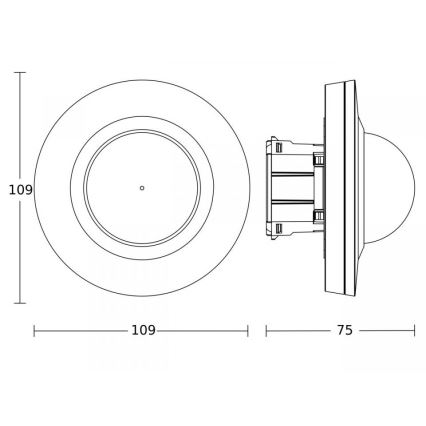 Steinel 087876 - Senzor pohybu s prezenčným čidlom PD-24 ECO COM1 360° biela