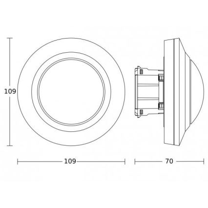 Steinel 087937 - Senzor pohybu s prezenčným čidlom PD-8 ECO COM1 360° biela