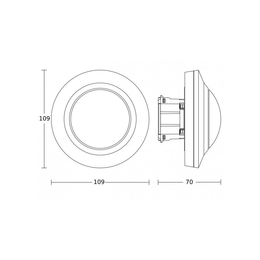 Steinel 088163 - Senzor pohybu podhľadový s prezenčným čidlom PD-8 ECO DALI-2 360° čierna