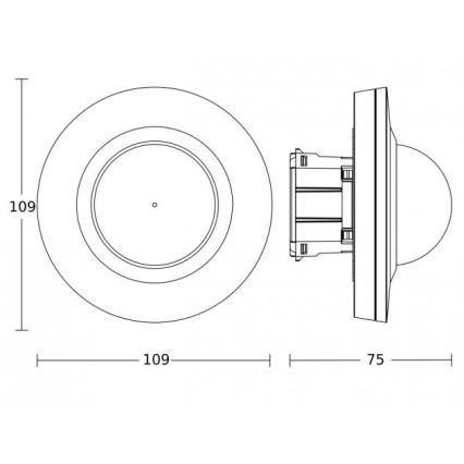 Steinel 088279 - Senzor pohybu s prezenčným čidlom PD-24 ECO DALI-2 360° biela