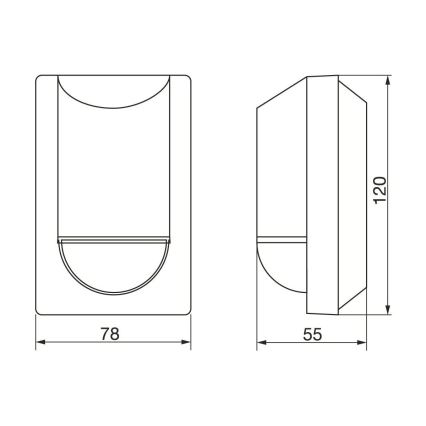 STEINEL 603816 - Vonkajší pohybový senzor IS 2180-2 biela IP54