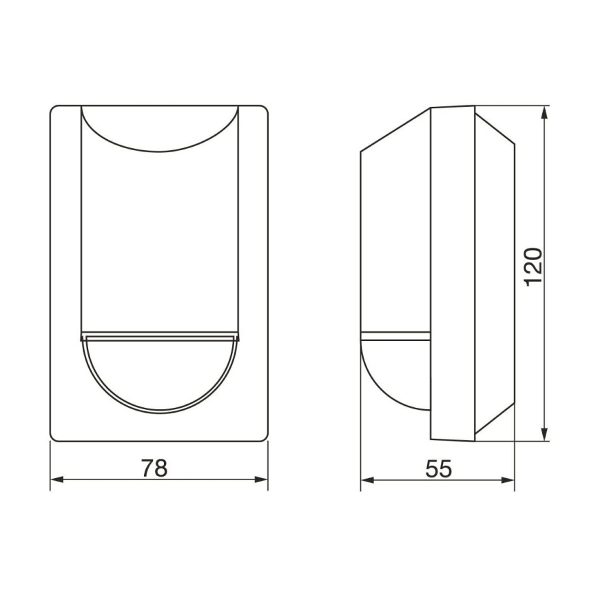 STEINEL 603816 - Vonkajší pohybový senzor IS 2180-2 biela IP54