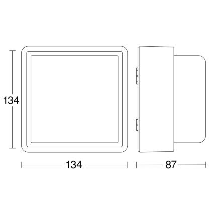 Steinel - LED Stmievateľné nástenné svietidlo L 845 C LED/9W/230V 3000K IP44 antracit