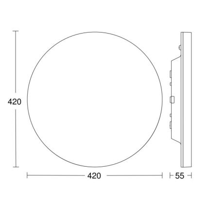 Steinel 067793 - LED Stmievateľné stropné svietidlo so senzorom RS PRO R30 plus SC 23,7W/230V 3000K IP40