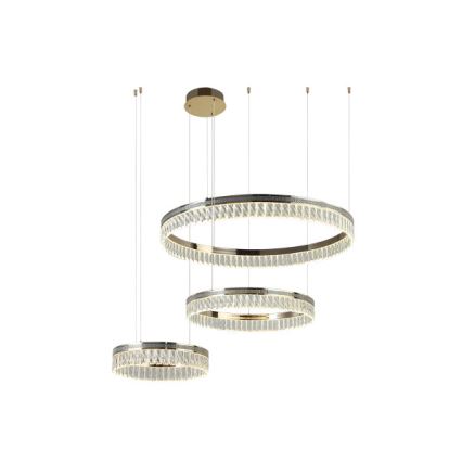LED stlmiteľný krištáľový luster na lanku THALIA LED/120W/230V 3000-6000K + diaľkové ovládanie